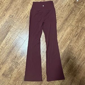 Lululemon “groove super highrise flared pants” nulu fabric